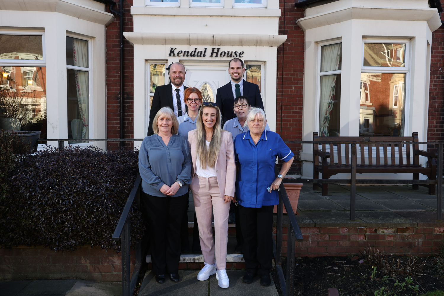 Lenore Care Home staff with Unity Trust Bank relationship managers