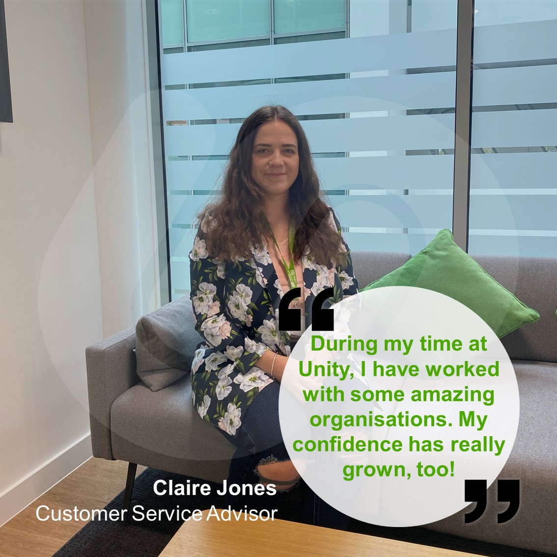 Claire Jones, Customer Service Advisor